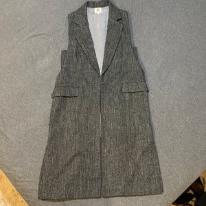 Long herringbone vest from Anthropologie